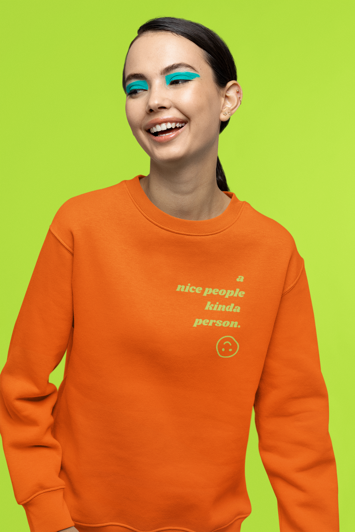 A Nice People Kinda Person Sweatshirt in Candy Corn