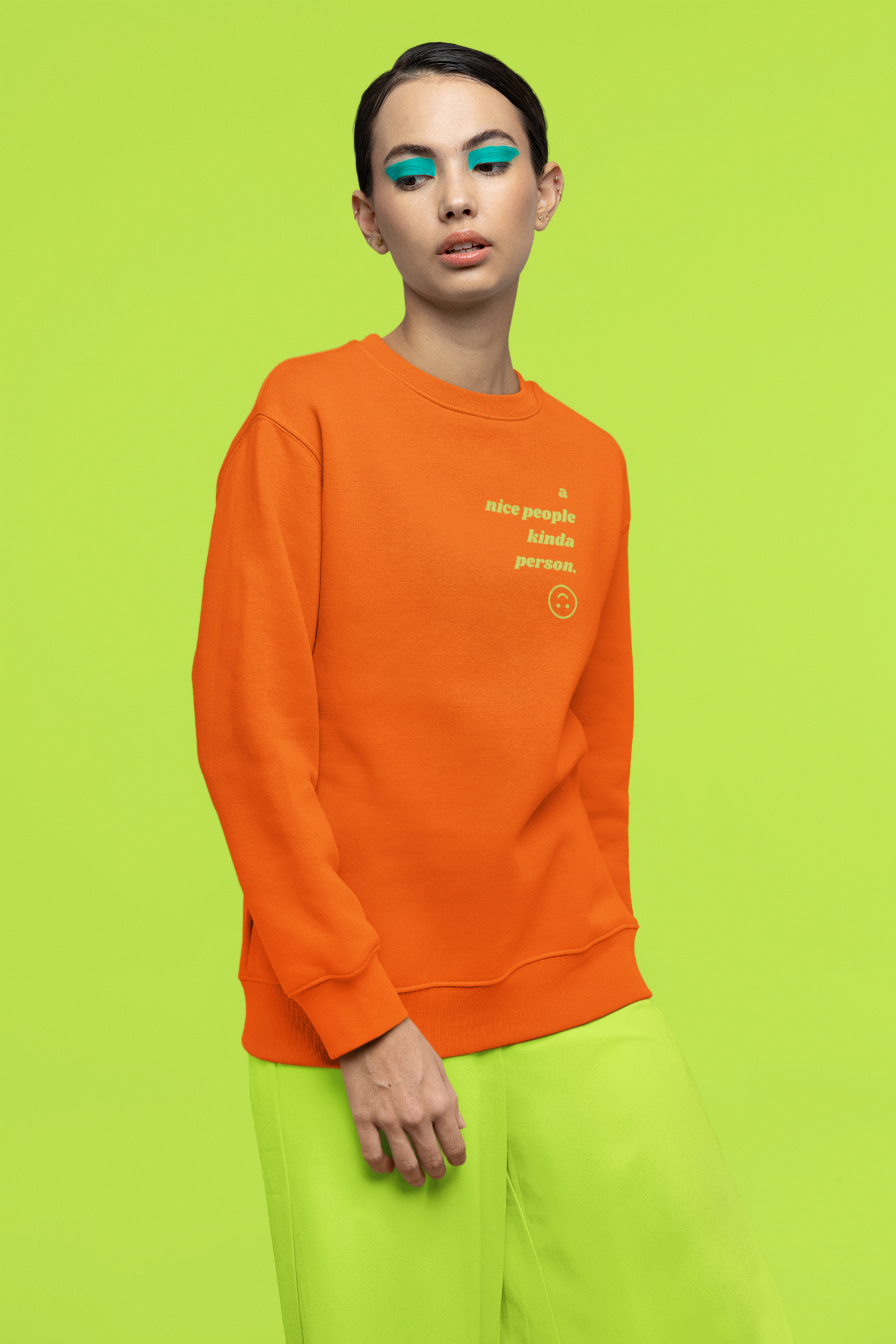 A Nice People Kinda Person Sweatshirt in Candy Corn